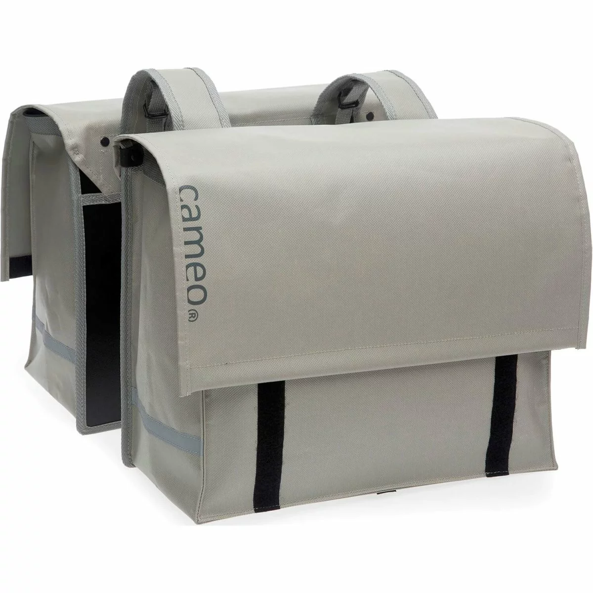 Cameo Cykeltaske Dobbelt Bisonyl Grå 46L 1 Cameo Cykeltaske Dobbelt Bisonyl Grå 46L